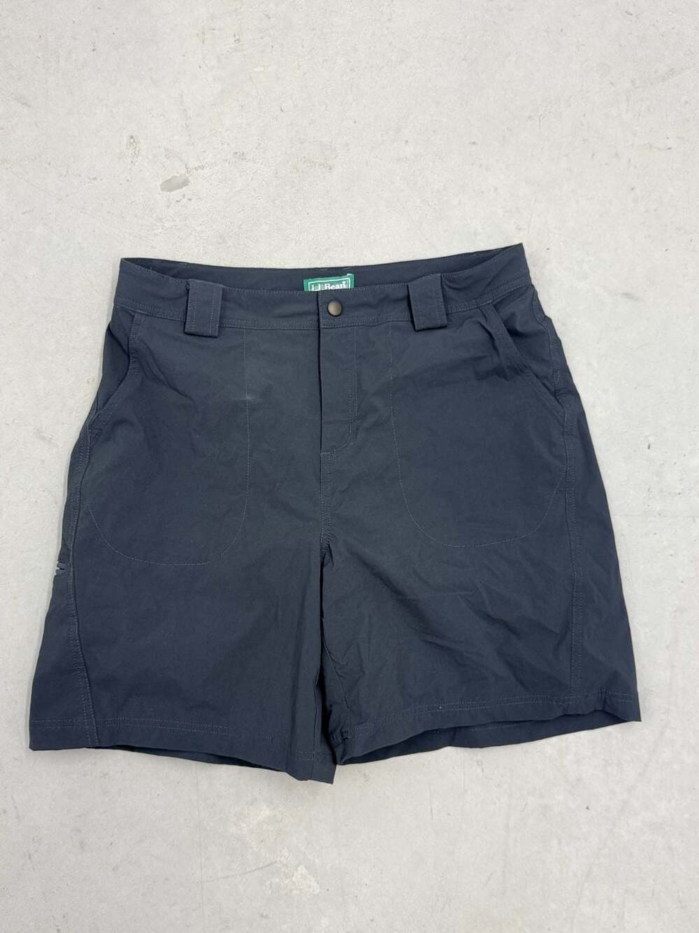 LL Bean Vista Camp Hiking Shorts Womens Small Dark Gray Nylon Stretch Outdoor